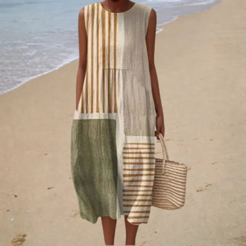 VESTIDO DE VERANO CÓMODO SIN MANGAS