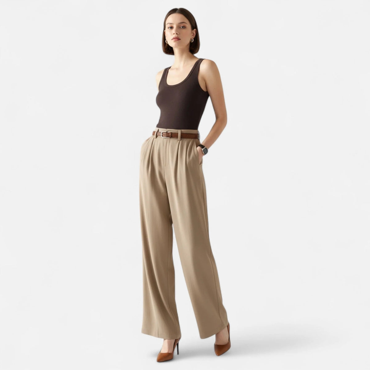 CLAUDIA | PANTALONES PALAZZO DE TALLE ALTO ATEMPORALES