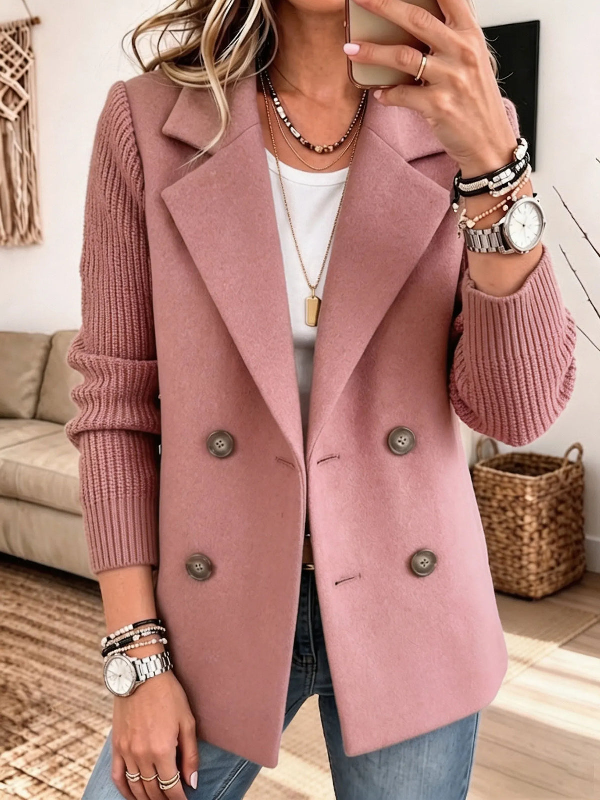 Luisa | Blazer elegante con mangas de punto