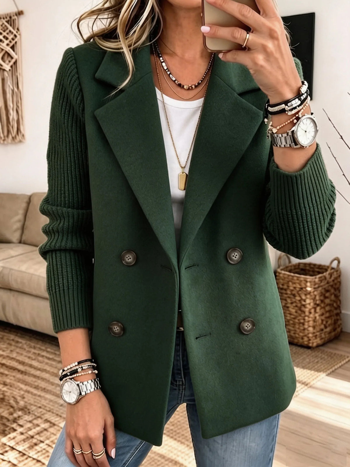 Teresa | Blazer elegante con mangas de punto