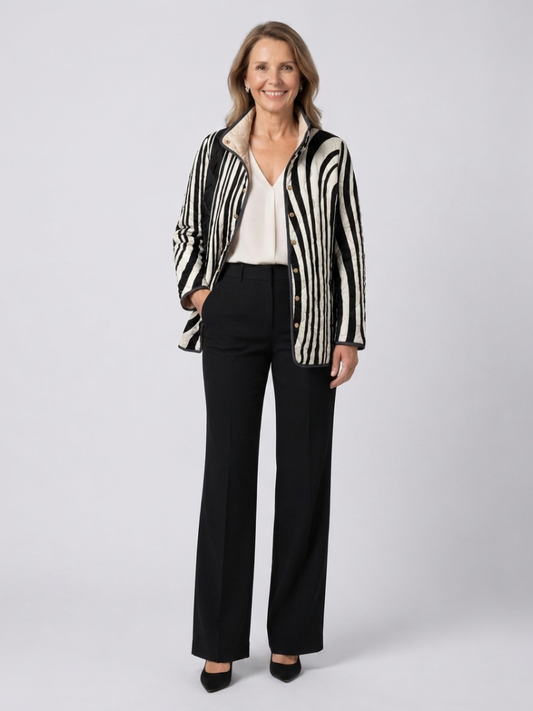 DELACROIX | Chaqueta acolchada con estampado de cebra para mujer Sylvie