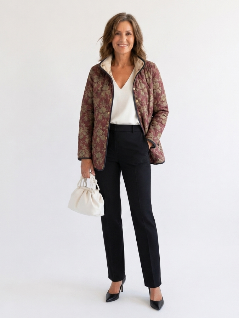 DELACROIX | Chaqueta acolchada Damas color ciruela para mujer Sophie