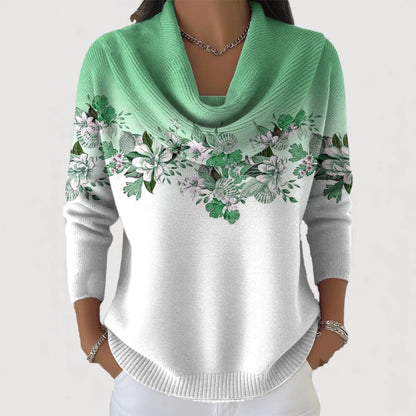 Alba | Suéter floral de cuello alto
