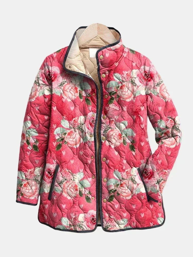 DELACROIX | Chaqueta acolchada de rosas para mujer Christine
