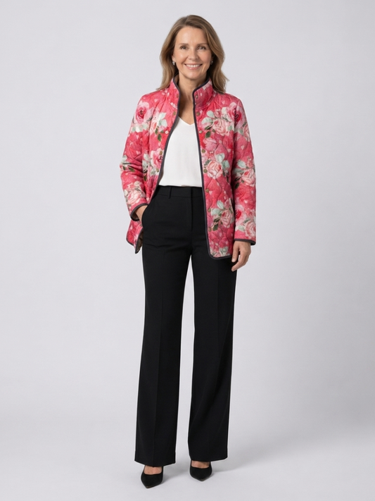 DELACROIX | Chaqueta acolchada de rosas para mujer Christine