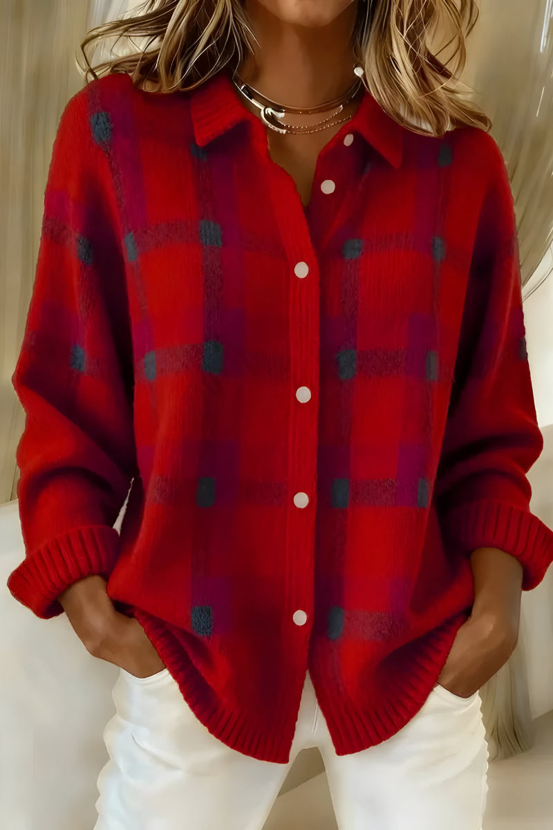 Candela | Chaqueta de punto a cuadros