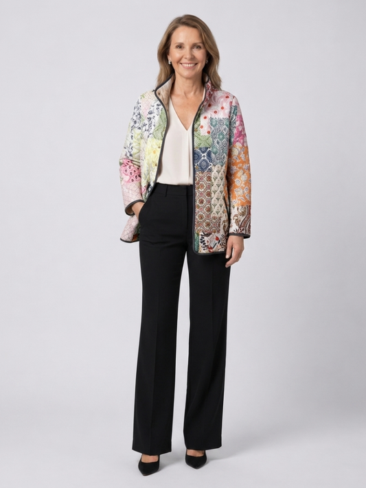 DELACROIX | Chaqueta acolchada de patchwork para mujer Florence