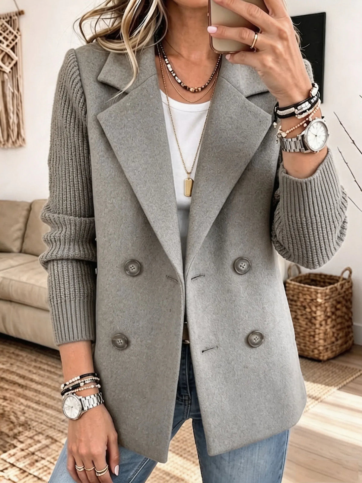 Isabel | Blazer elegante con mangas de punto