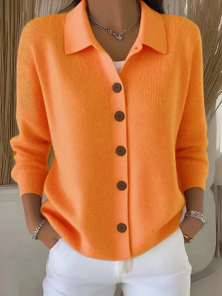 Josefina | Chaqueta de punto con cuello y botones