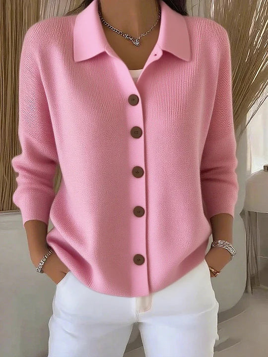 Josefina | Chaqueta de punto con cuello y botones