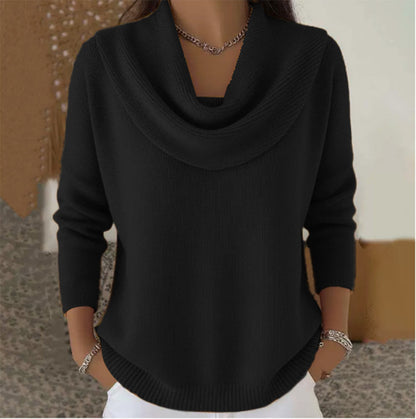 Julia | Suéter con cuello drapeado