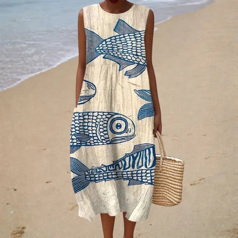 VESTIDO DE VERANO CÓMODO SIN MANGAS