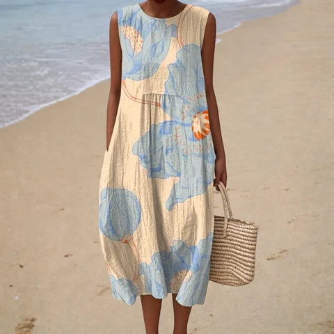 VESTIDO DE VERANO CÓMODO SIN MANGAS