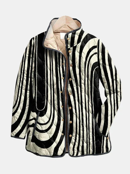 DELACROIX | Chaqueta acolchada con estampado de cebra para mujer Sylvie
