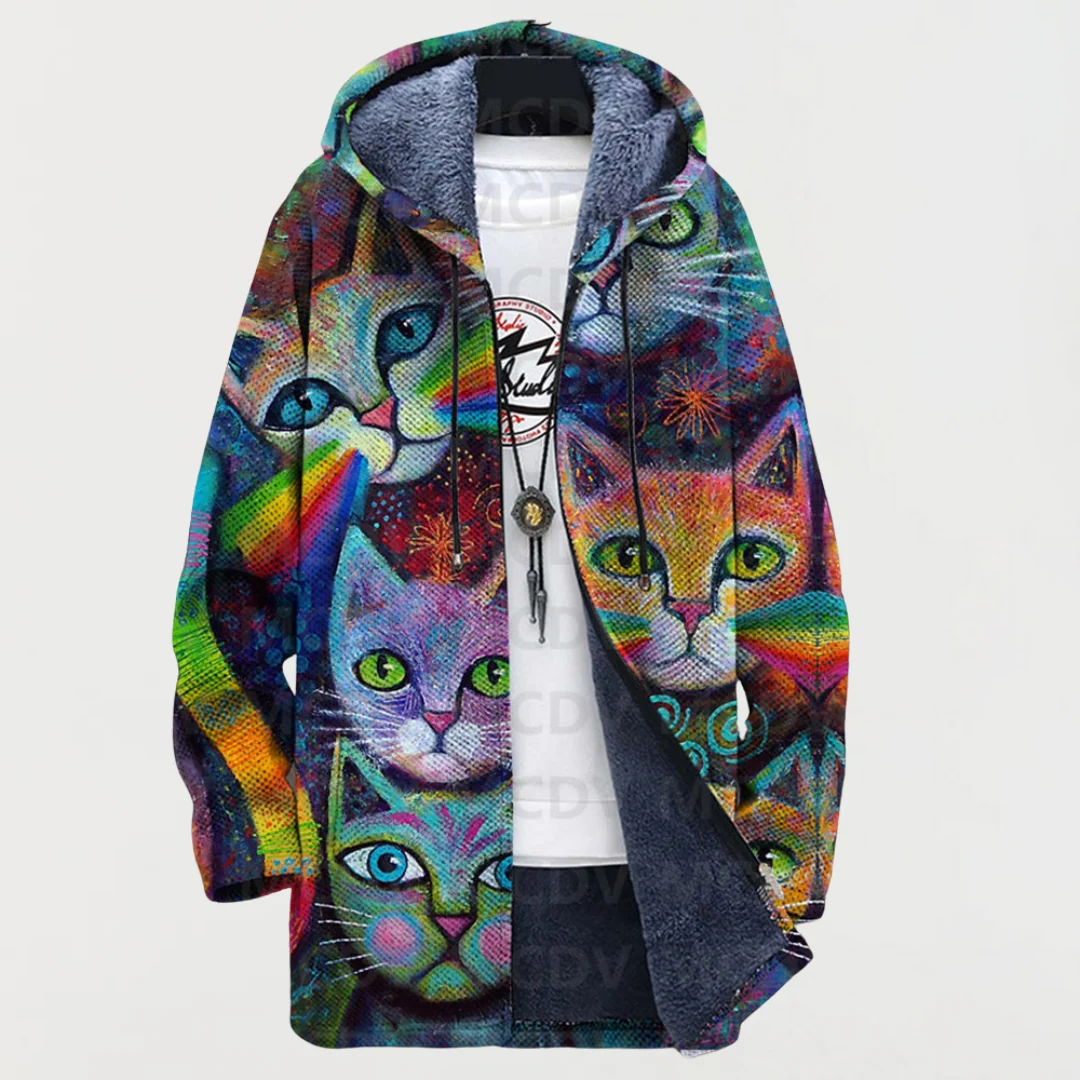 CARMEN | SUDADERA CON GATO ARCOÍRIS