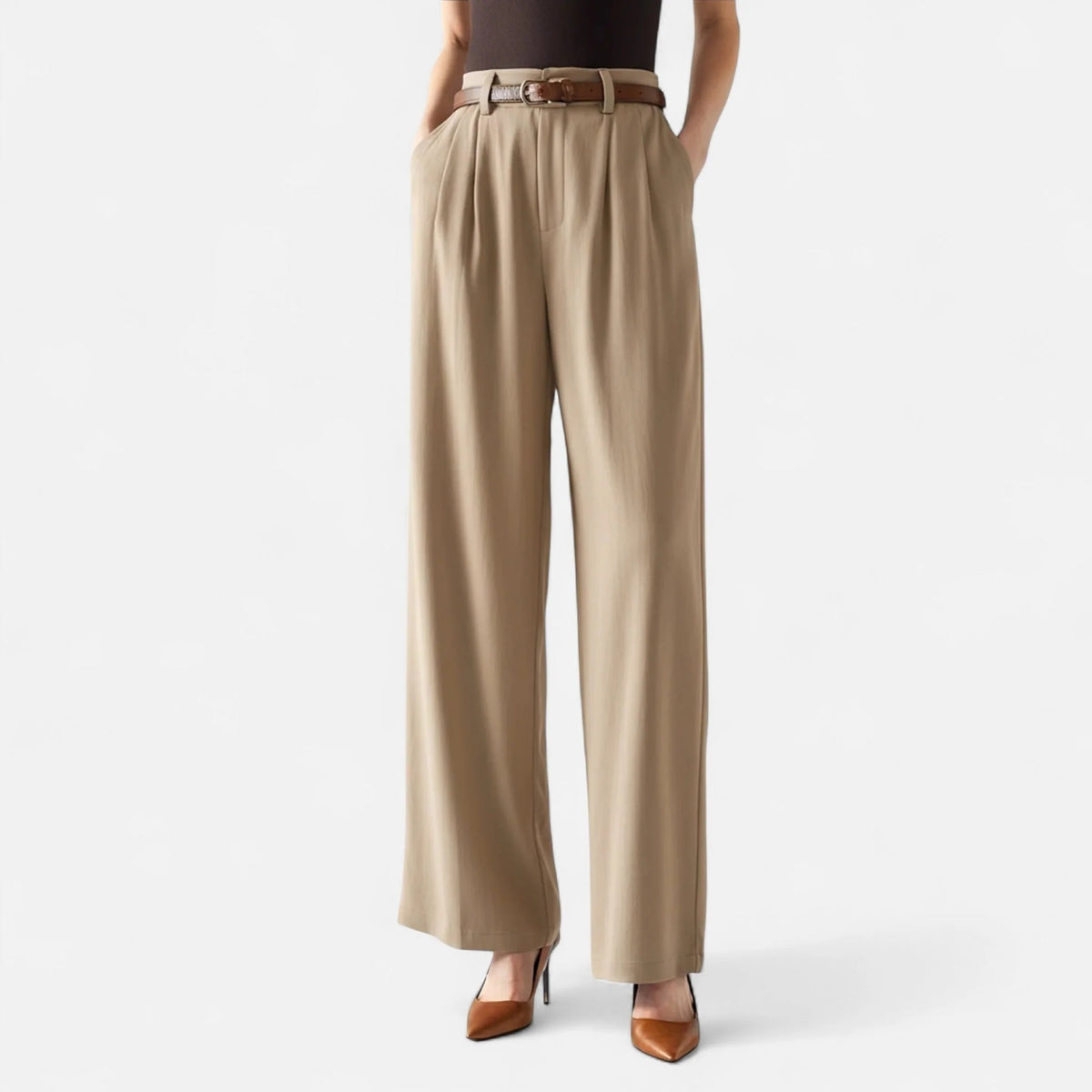 CLAUDIA | PANTALONES PALAZZO DE TALLE ALTO ATEMPORALES