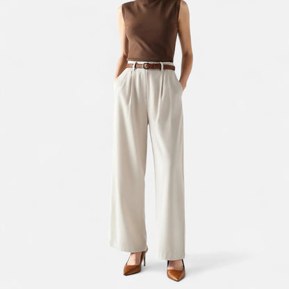 CLAUDIA | PANTALONES PALAZZO DE TALLE ALTO ATEMPORALES