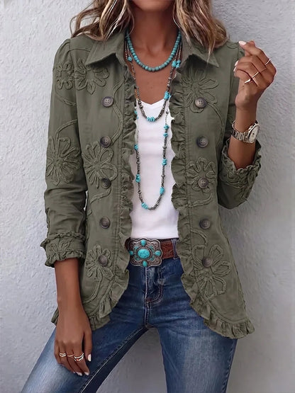 MARTINA | CHAQUETA ESTILO BOHO-CHIC CON BORDADO FLORAL